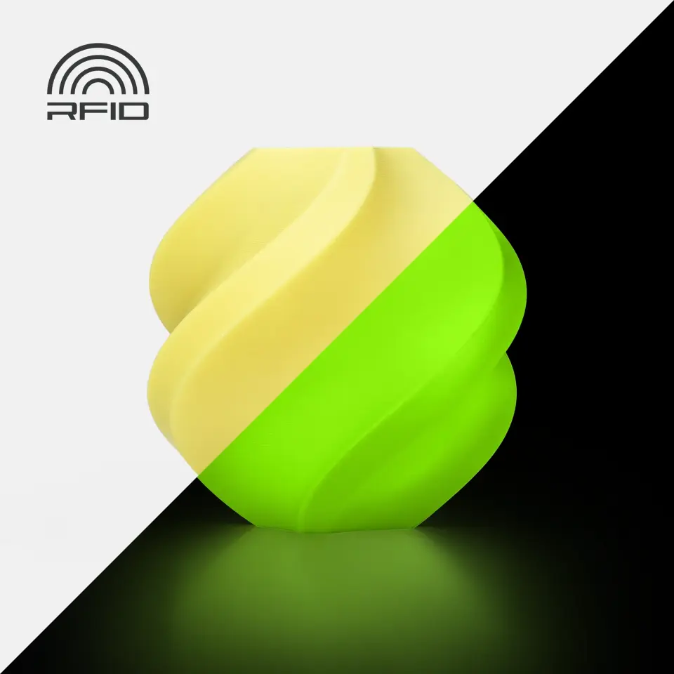 Bambu Lab PLA Glow-Glow Yellow 1Kg Filament
