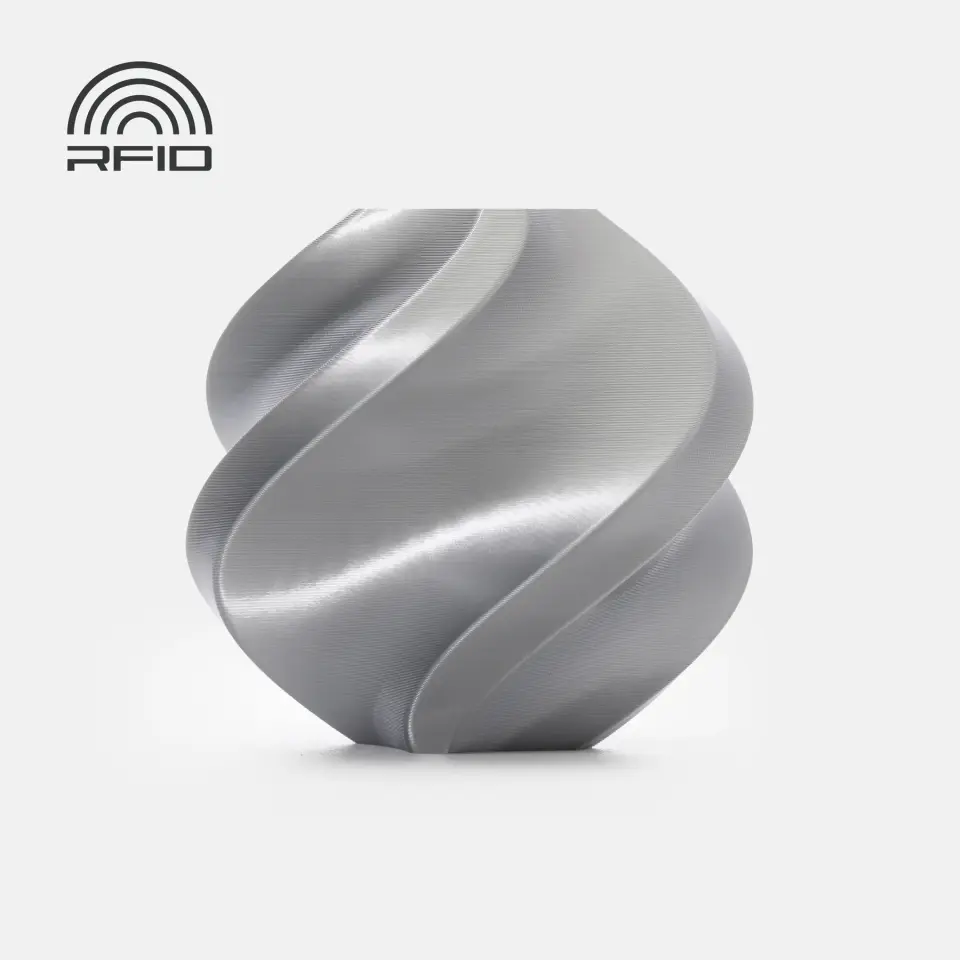 Bambu Lab PLA Silk-Silver 1Kg Filament