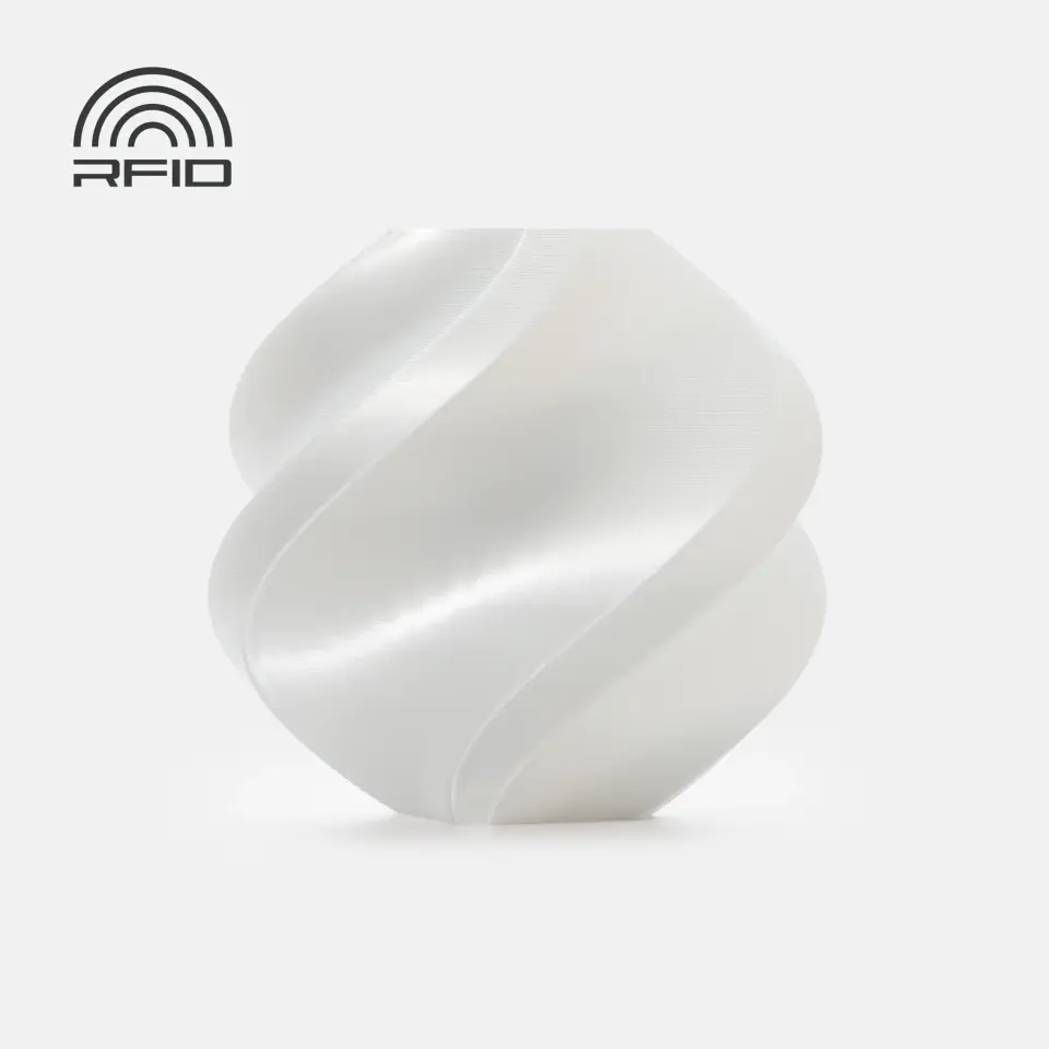 Bambu Lab PLA Silk-White 1Kg Filament