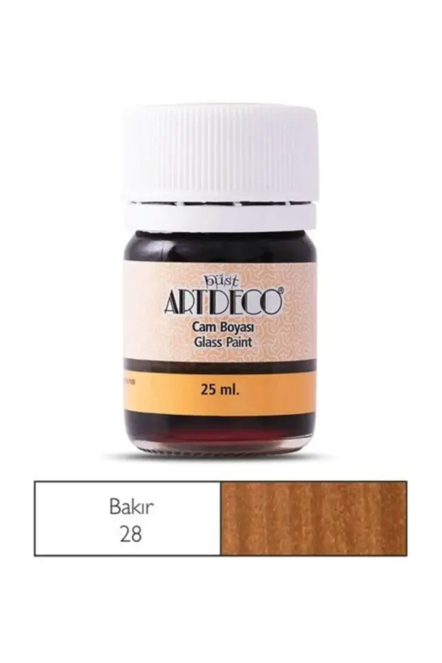 Cam Vitray Boyası 25 ml. 28 METALİK BAKIR