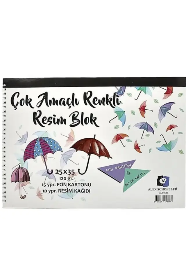 ÇOK AMAÇLI BLOK RESİM DEFTERİ 25x35 120gr. ALX-0589