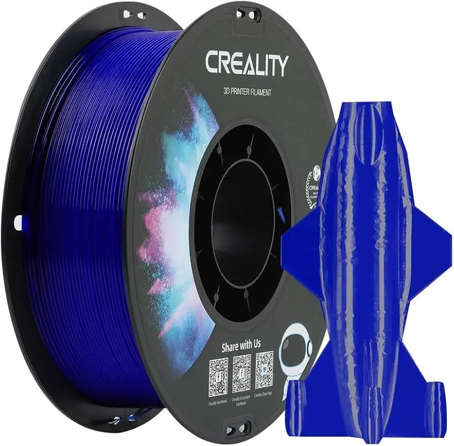 Creality CR PETG Transparan Mavi Filament 1.75mm 1Kg