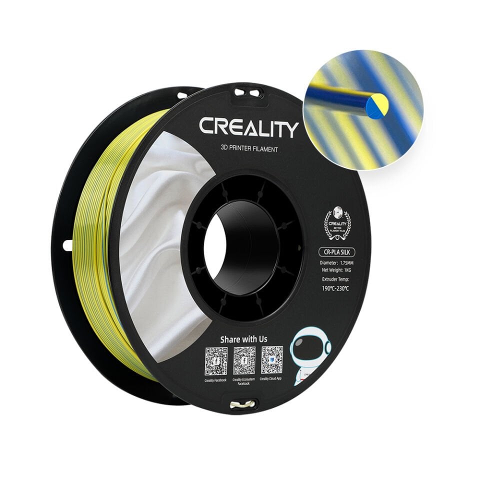 Creality CR-PLA Silk Sarı Mavi Filament 1.75mm 1000gr
