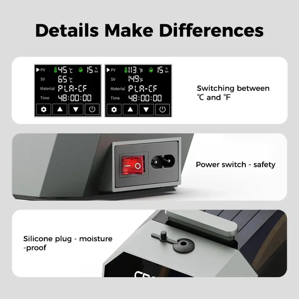 Creality Space Pi Filament Dryer- Tek Makaralı Filament Kurutucu