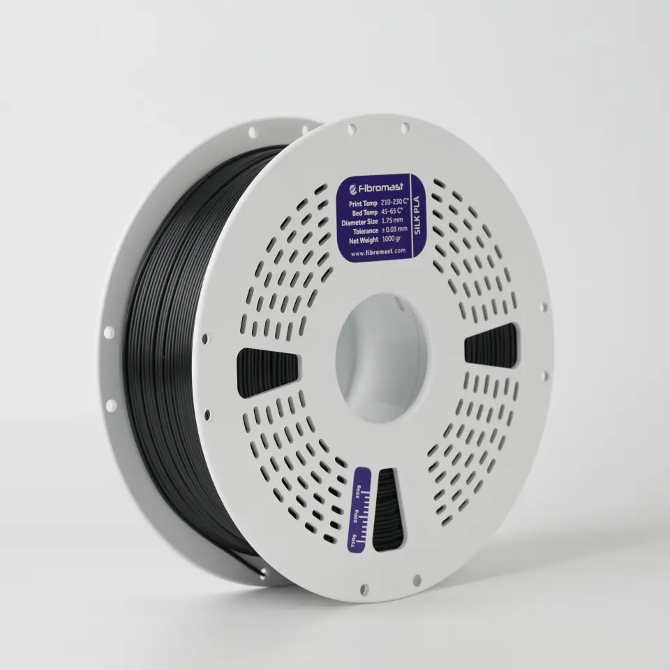 Fibromast Silk PLA Siyah Filament 1 Kg 1.75mm