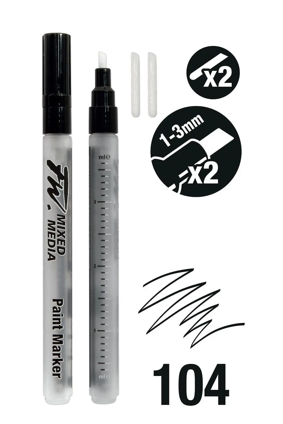 Fw Mixed Media 2’li Boş Marker Set 1-2mm