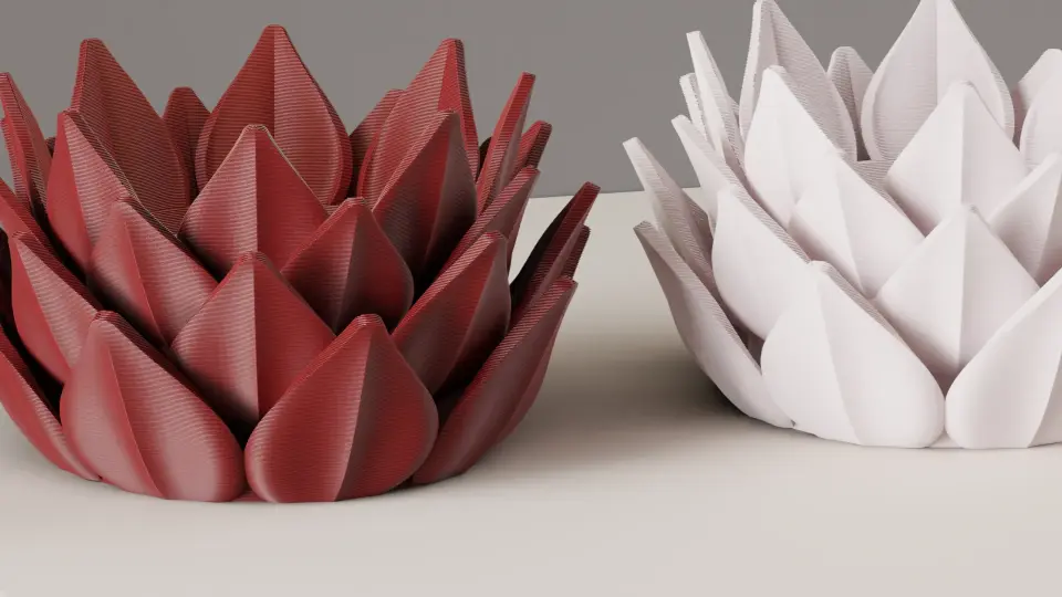 Lotus Çiçeği Desenli Tealight Mumluk
