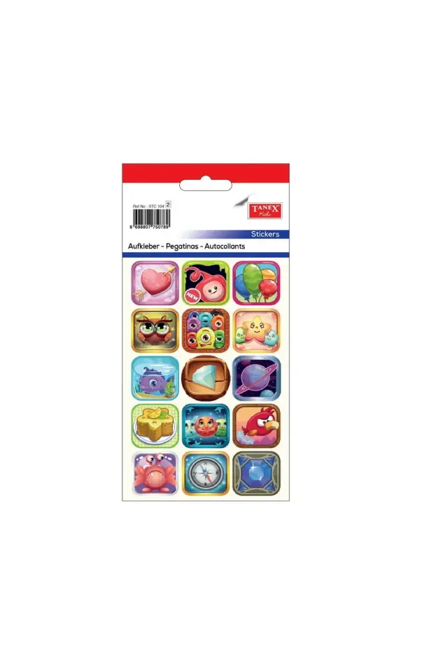 Stc-104 30 Mm Dekoratif Çıkartma Etiket 45 Li Paket