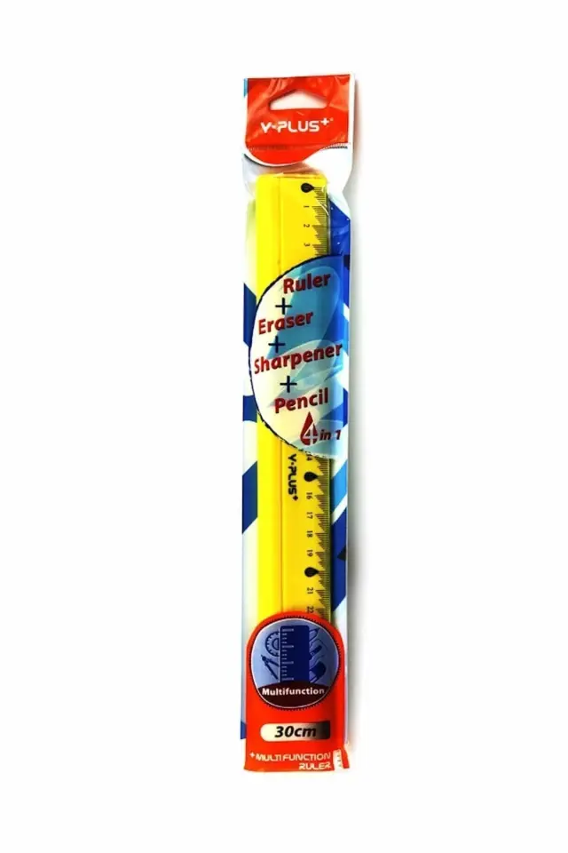 Y-plus 4in1 30 Cm Yeşil Cetvel