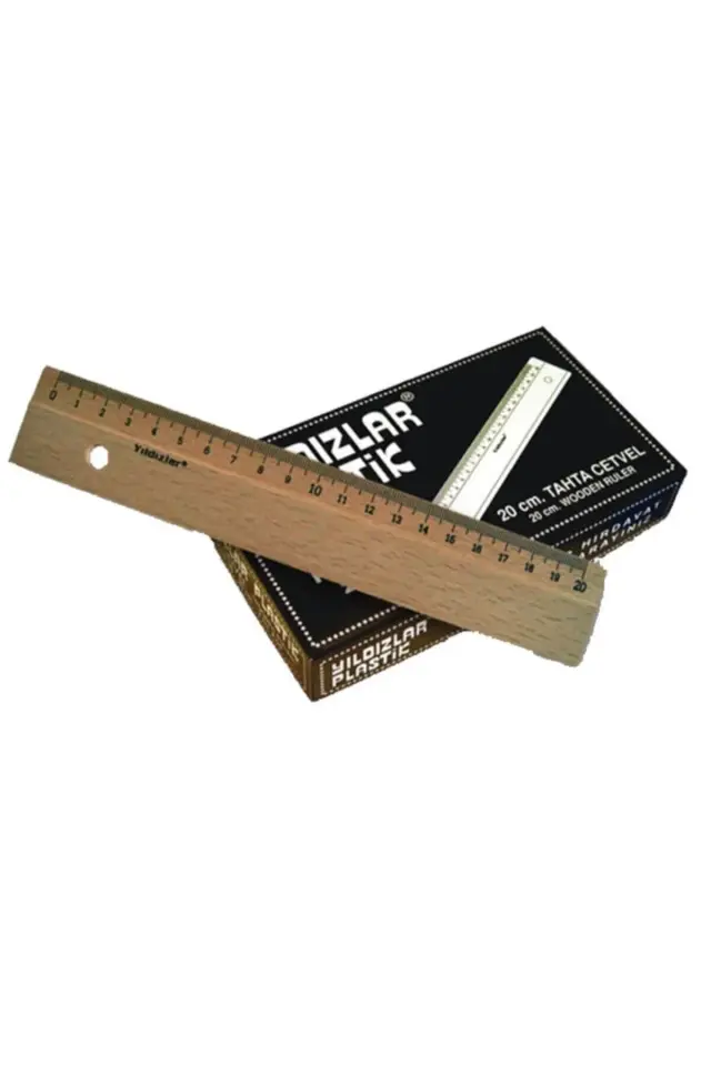 Yıldızlar Ahşap Cetvel 20 Cm Kod:090