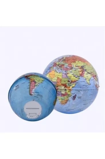 GÜRBÜZ MİNİ GLOBE BANK SİYASİ KÜRE KUMBARA 10 CM