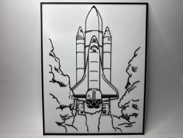 Uzay Mekiği Fırlatma Taslak Posteri